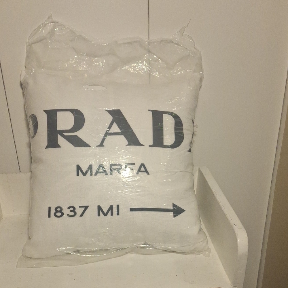 Prada Marfa White Pillow
